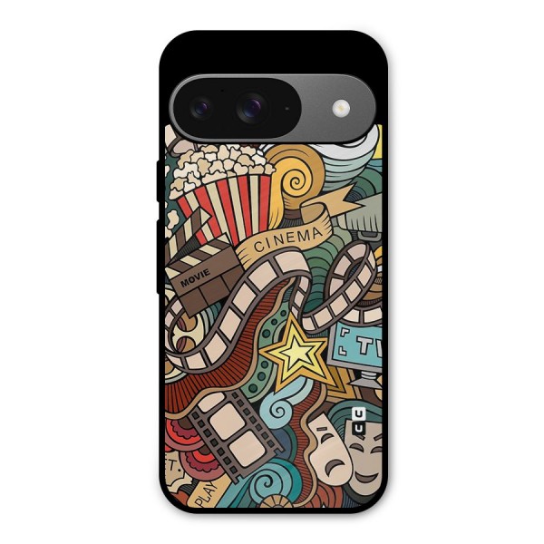 Retro Doodle Art Metal Back Case for Google Pixel 9