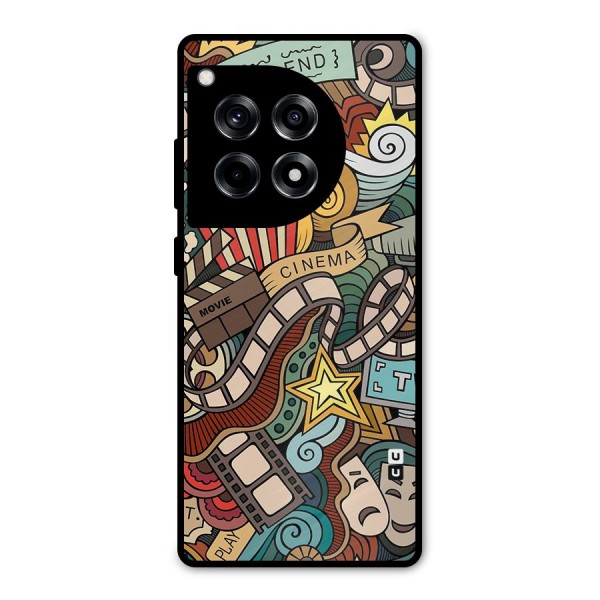 Retro Doodle Art Metal Back Case for OnePlus 12R