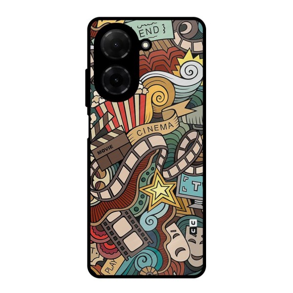 Retro Doodle Art Metal Back Case for Poco C71