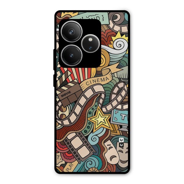 Retro Doodle Art Metal Back Case for Realme GT 6
