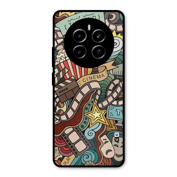 Retro Doodle Art Metal Back Case for Realme P1