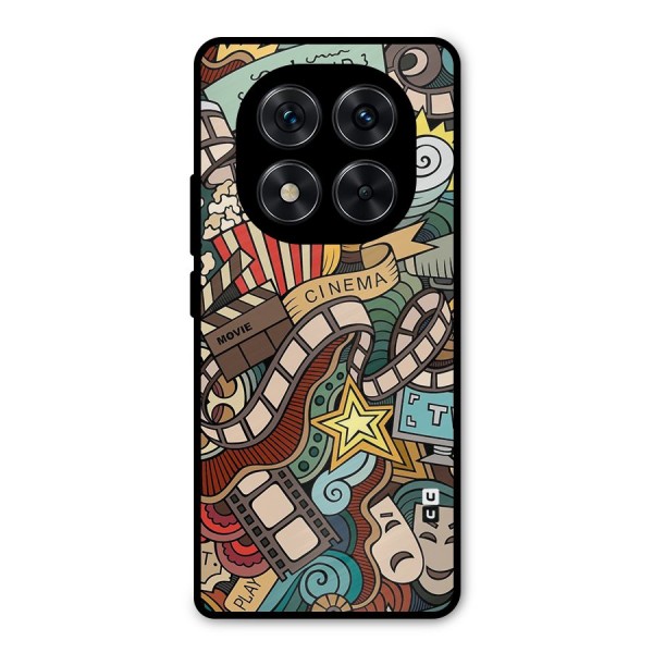 Retro Doodle Art Metal Back Case for Redmi Note 14 Pro 5G