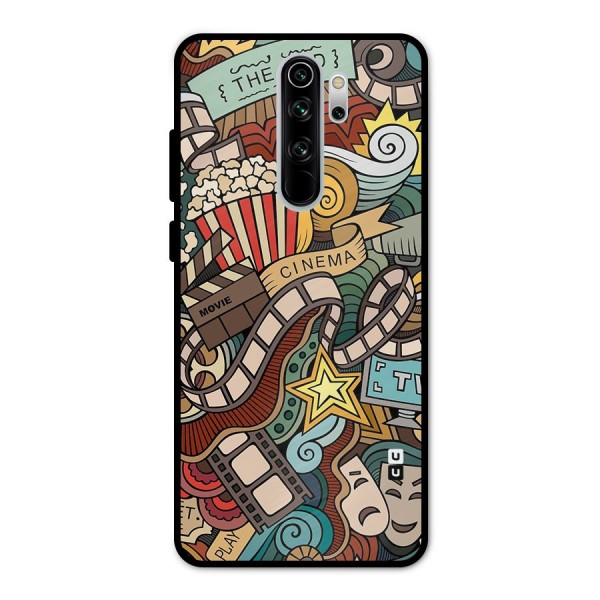 Retro Doodle Art Metal Back Case for Redmi Note 8 Pro