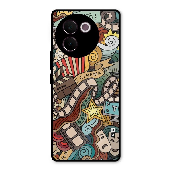 Retro Doodle Art Metal Back Case for Vivo V30e
