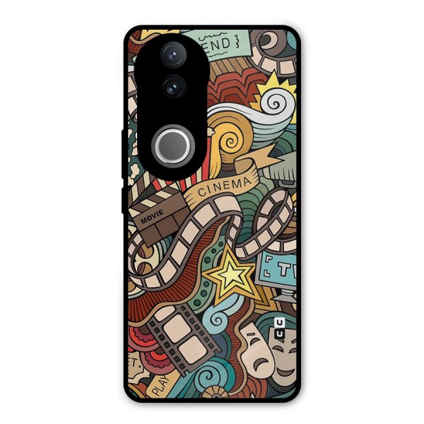 Retro Doodle Art Metal Back Case for Vivo V50e