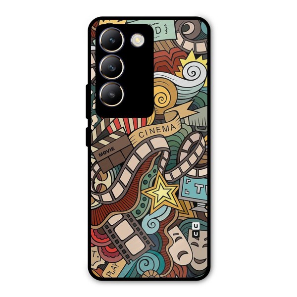 Retro Doodle Art Metal Back Case for Vivo Y200e