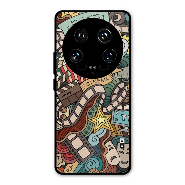 Retro Doodle Art Metal Back Case for Xiaomi 14 Ultra