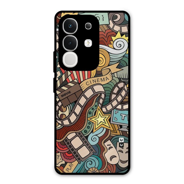 Retro Doodle Art Metal Back Case for iQOO Z10x