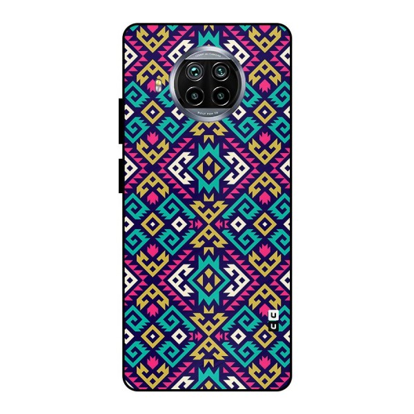 Retro Geometric Pattern Metal Back Case for Mi 10i