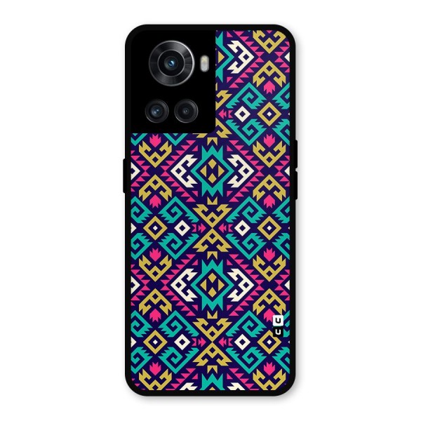 Retro Geometric Pattern Metal Back Case for OnePlus 10R