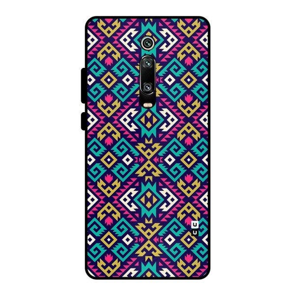 Retro Geometric Pattern Metal Back Case for Redmi K20 Pro