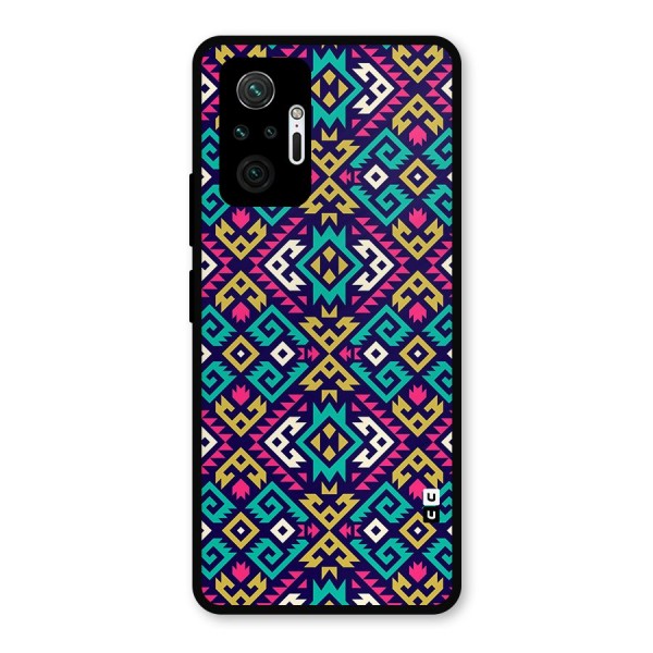 Retro Geometric Pattern Metal Back Case for Redmi Note 10 Pro Max