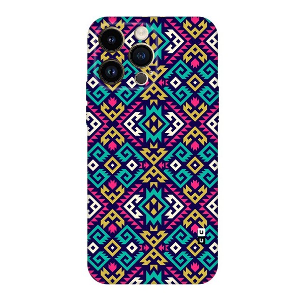 Retro Geometric Pattern Original Polycarbonate Back Case for iPhone 14 Pro Max