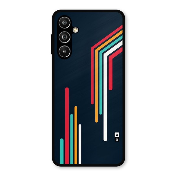 Retro Lines Minimal Stripes Metal Back Case for Galaxy F54