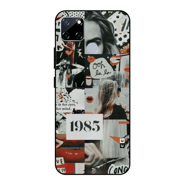 Retro Pattern Metal Back Case for Realme Narzo 30A