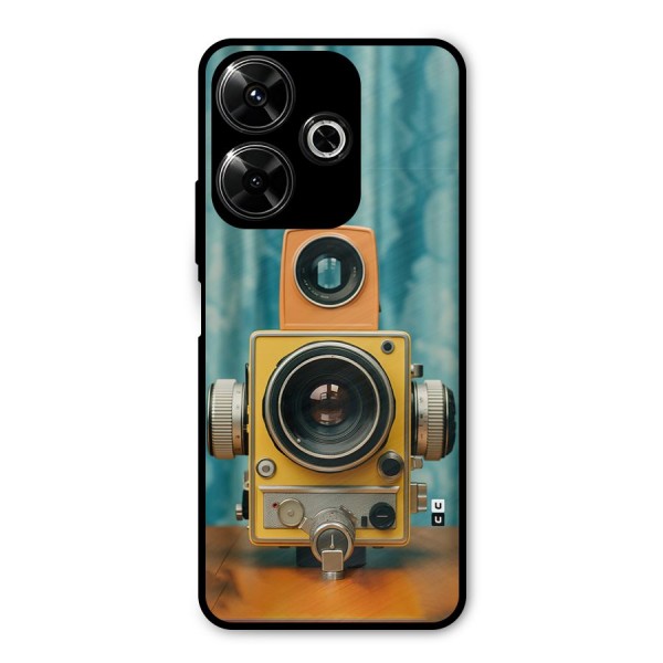 Retro Projector Metal Back Case for Poco M6 Plus