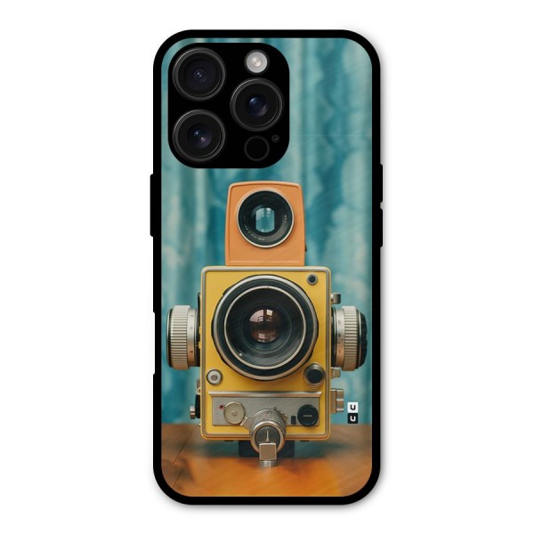 Retro Projector Metal Back Case for iPhone 16 Pro
