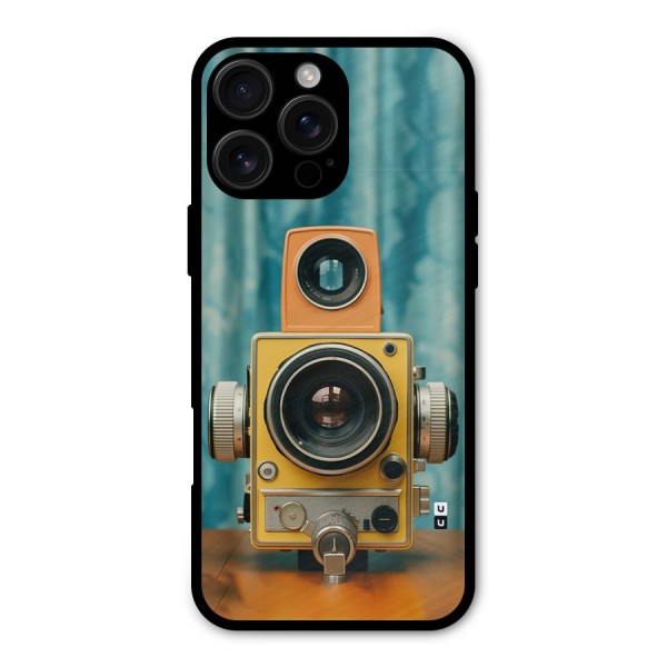 Retro Projector Metal Back Case for iPhone 16 Pro Max