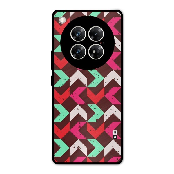 Retro Red Pink Pattern Metal Back Case for Infinix Zero 40 5G