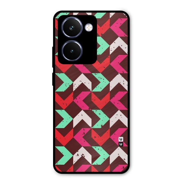 Retro Red Pink Pattern Metal Back Case for Realme P3 Ultra