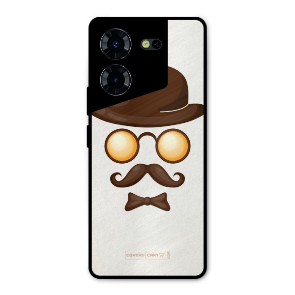 Retro Style Metal Back Case for Tecno Pova 5 Pro 5G
