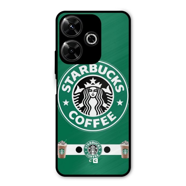 Ribbon StarBucks Metal Back Case for Redmi 13 5G