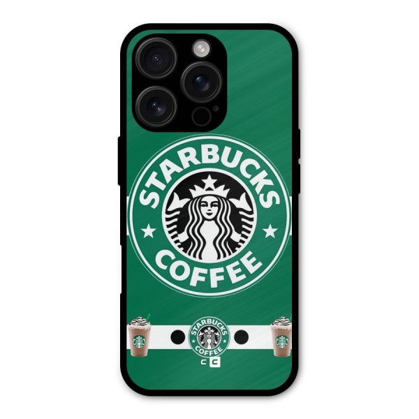 Ribbon StarBucks Metal Back Case for iPhone 16 Pro