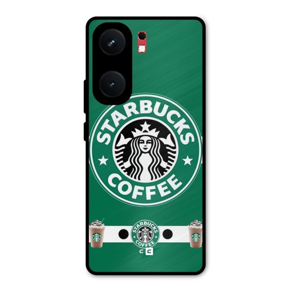 Ribbon StarBucks Metal Back Case for iQOO Neo 9 Pro
