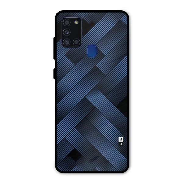 Ribbon Stripes Metal Back Case for Galaxy A21s