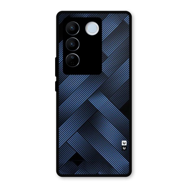 Ribbon Stripes Metal Back Case for Vivo V27
