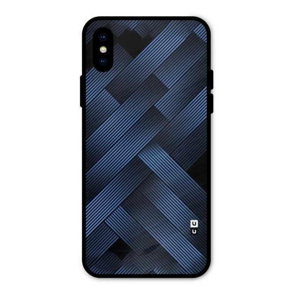 Ribbon Stripes Metal Back Case for iPhone X