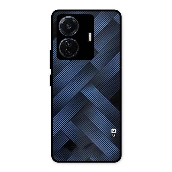 Ribbon Stripes Metal Back Case for iQOO Z6