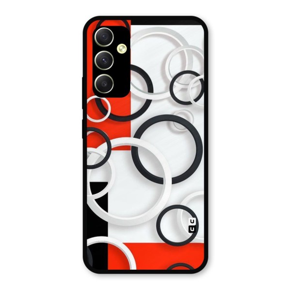 Rings Abstract Metal Back Case for Galaxy A34
