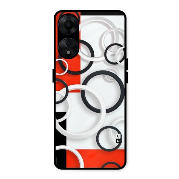 Rings Abstract Metal Back Case for Oppo A78 5G