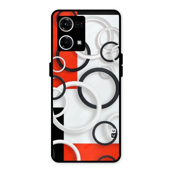 Rings Abstract Metal Back Case for Oppo F21 Pro 4G