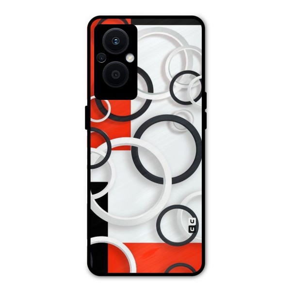 Rings Abstract Metal Back Case for Oppo F21 Pro 5G