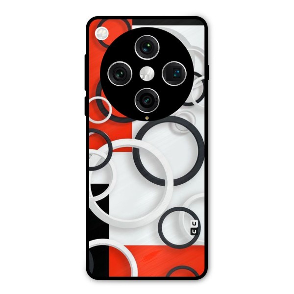 Rings Abstract Metal Back Case for Oppo Find X8 Pro