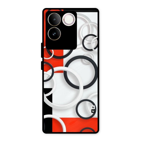 Rings Abstract Metal Back Case for Vivo T2 Pro