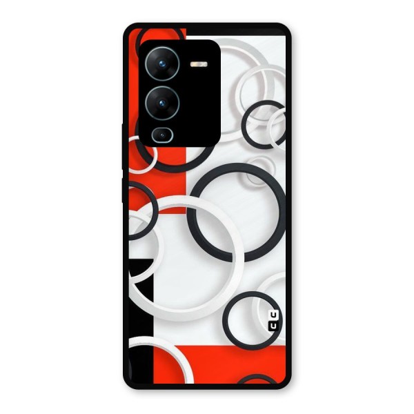 Rings Abstract Metal Back Case for Vivo V25 Pro