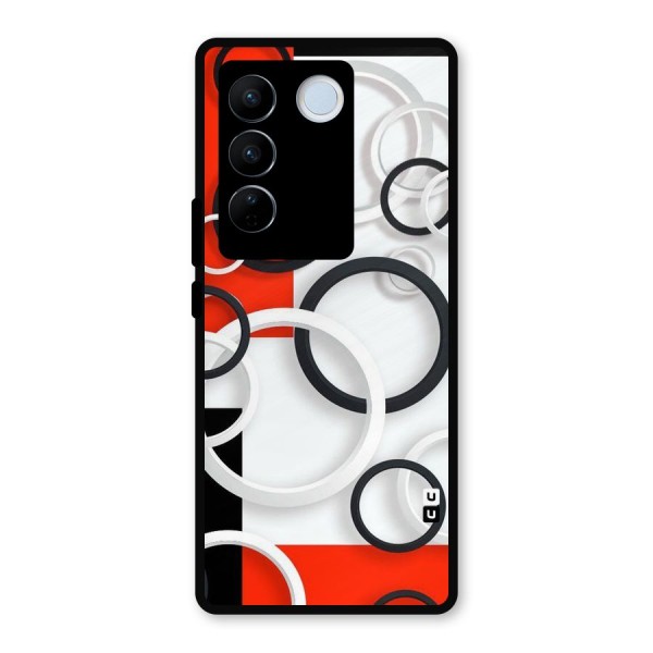 Rings Abstract Metal Back Case for Vivo V27