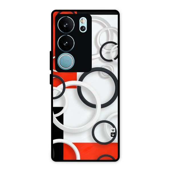 Rings Abstract Metal Back Case for Vivo V29