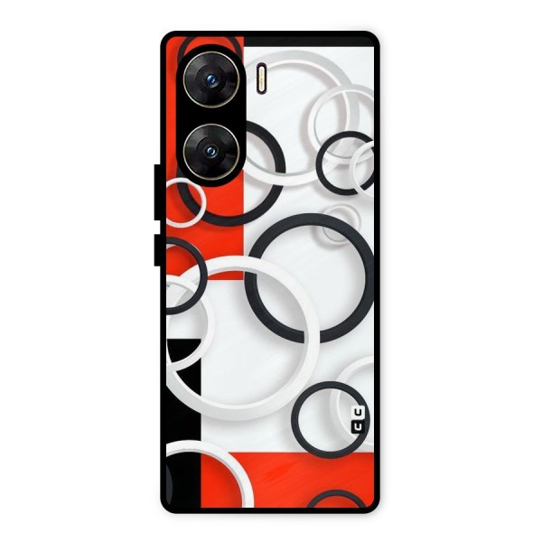 Rings Abstract Metal Back Case for Vivo V29e