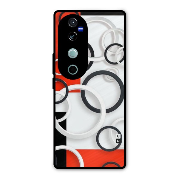 Rings Abstract Metal Back Case for Vivo V40 Pro