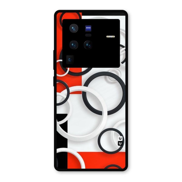Rings Abstract Metal Back Case for Vivo X80 Pro