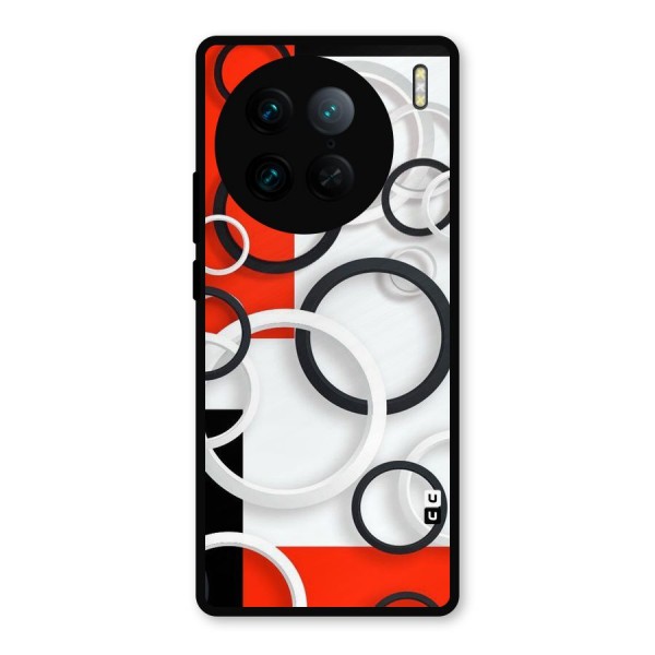 Rings Abstract Metal Back Case for Vivo X90 Pro