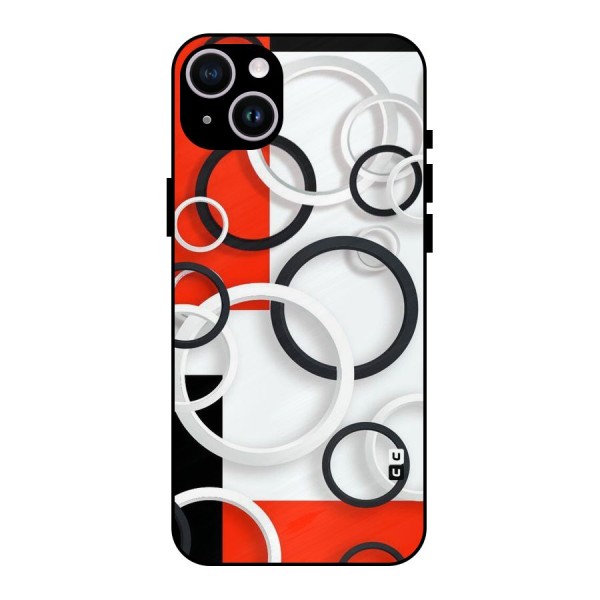 Rings Abstract Metal Back Case for iPhone 14 Plus
