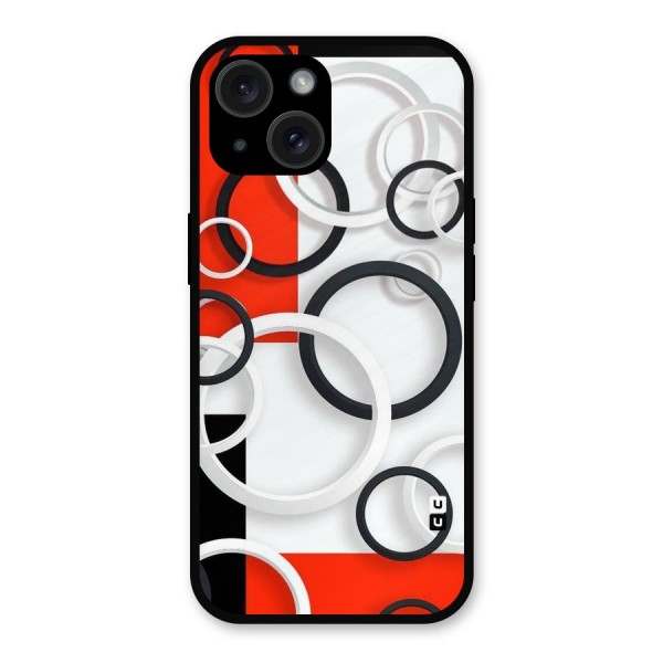 Rings Abstract Metal Back Case for iPhone 15