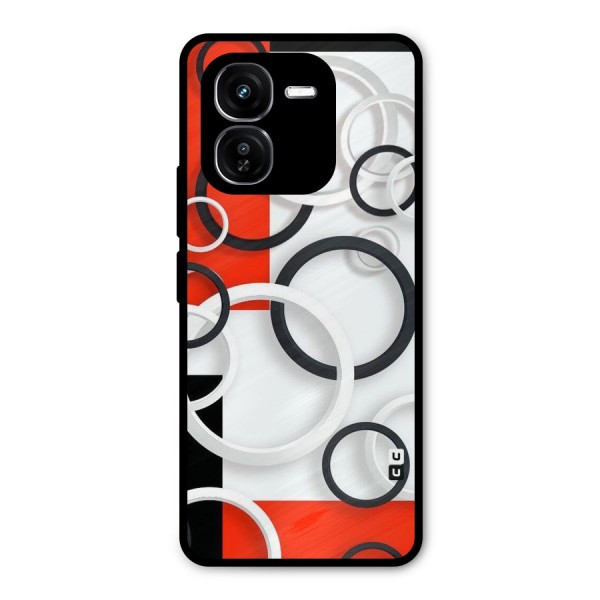 Rings Abstract Metal Back Case for iQOO Z9x