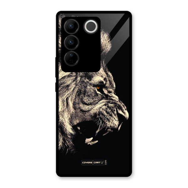 Roaring Lion Glass Back Case for Vivo V27 Pro