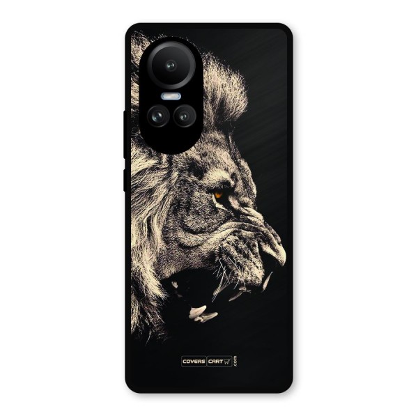 Roaring Lion Metal Back Case for Oppo Reno10 Pro